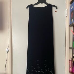 Black maxi dress with floral print